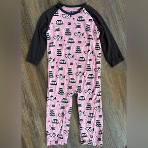 Kickee Pants Teapot Print bamboo romper 12-18m